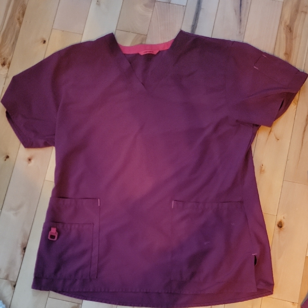 Maroon Carhartt Force Scrub Top